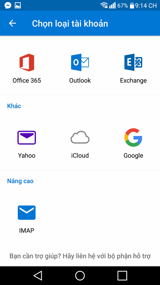 Cài đặt mail công ty vào Outlook