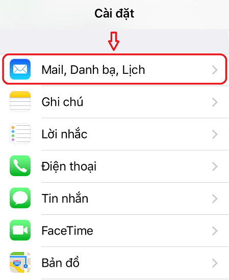 Đăng nhập mail công ty trên Iphone