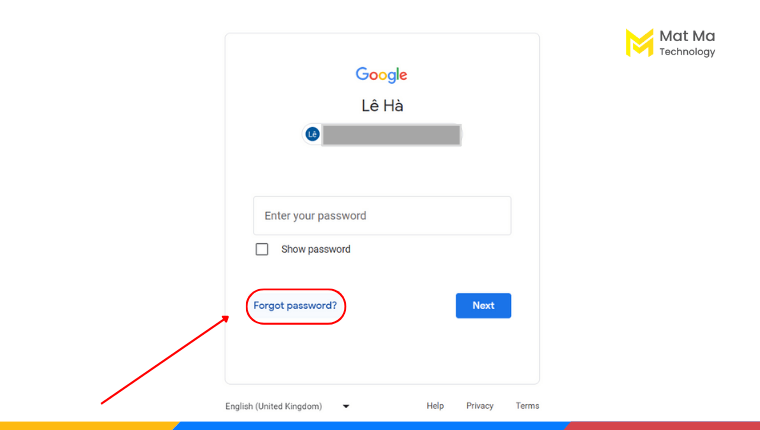 Cách lấy lại mật khẩu tài khoản Gmail