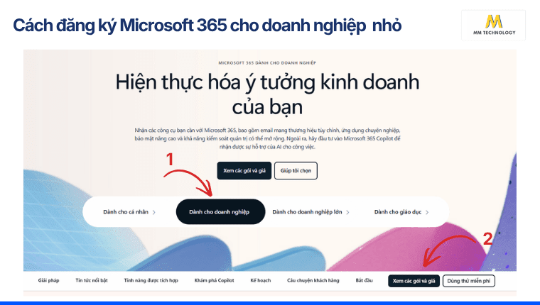 Đăng ký Microsoft 365 business basic