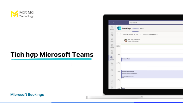Bookings tích hợp với Microsoft Teams
