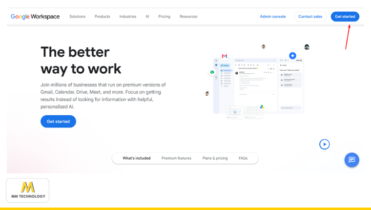 Bước 1 đăng ký Google Workspace