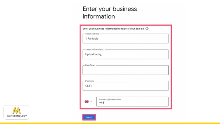 Bước 5 đăng ký Google Workspace