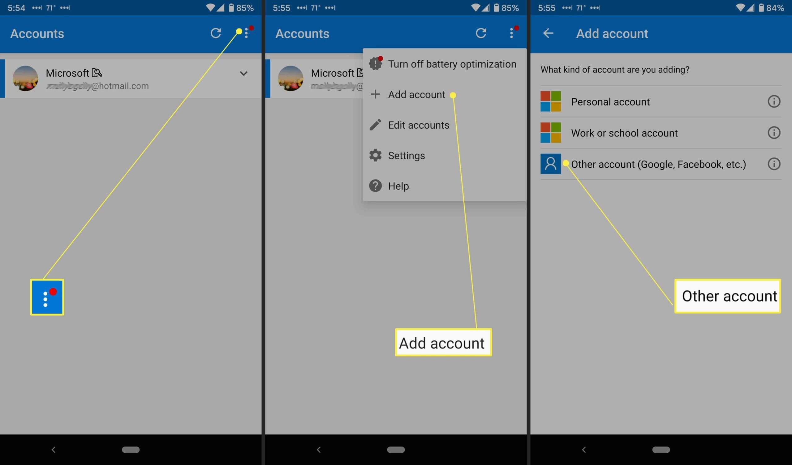Chọn mục Other để thiết lập Authenticator cho các tài khoản “non-Microsoft”