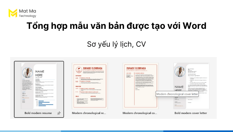 Mẫu CV, sơ yếu lý lịch