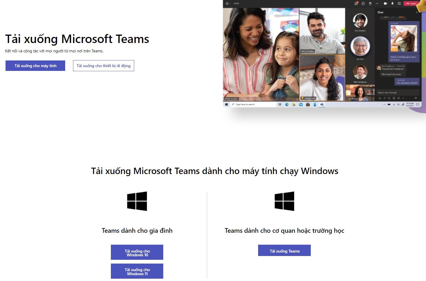 Teams hiện đã có phiên bản dành cho cả Windows 10 và Windows 11