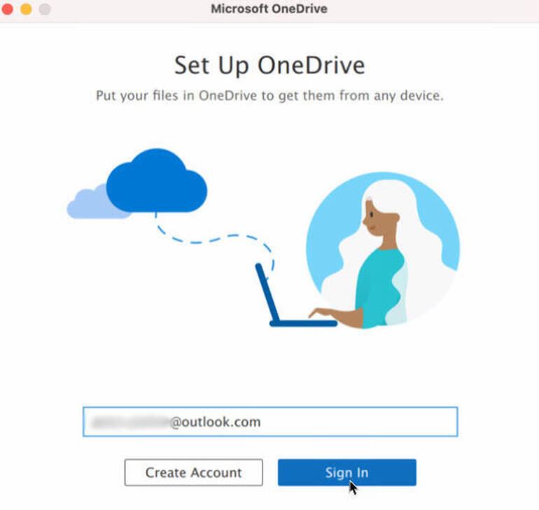Đăng nhập OneDrive bằng tài khoản dịch vụ của Microsoft