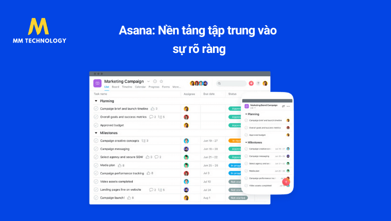 Asana: Nền tảng tập trung vào sự rõ ràng và cộng tác đội nhóm
