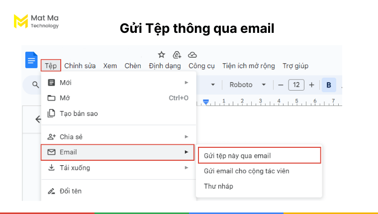 Gửi tệp thông qua email