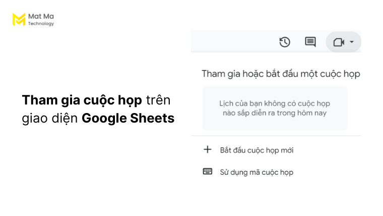 Tạo cuộc họp ngay trên bảng tính Google Sheets