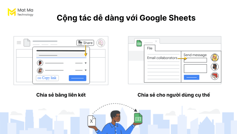 Cộng tác dễ dàng với Google Sheets
