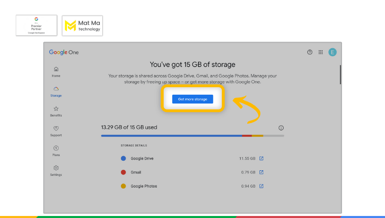 Cách mua thêm bộ nhớ Gmail cá nhân