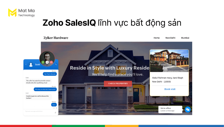 Zoho SalesIQ cho lĩnh vực bất động sản