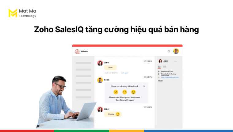 SalesIQ hỗ trợ tăng cường hiệu quả bán hàng