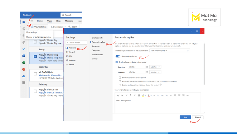 Outlook là gì? tạo email trả lời tự động trên Outlook