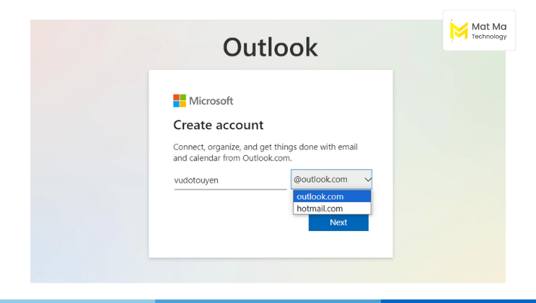 đăng ký microsoft outlook miễn phí