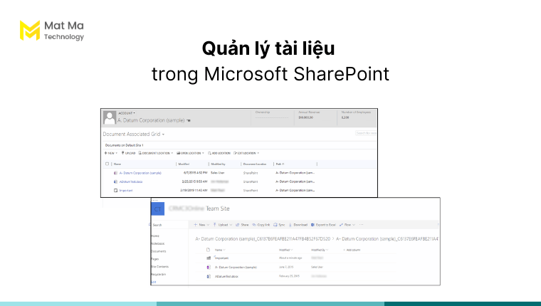 sharepoint là gì: quản lý tài liệu trong SharePoint