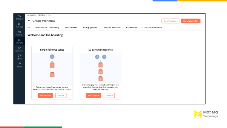 Các mẫu workflow 