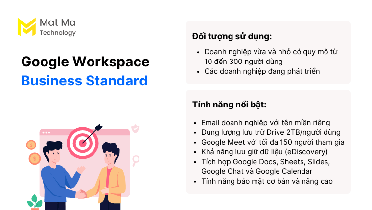 Google Workspace dành cho doanh nghiệp vừa và nhỏ - Phiên bản Standard
