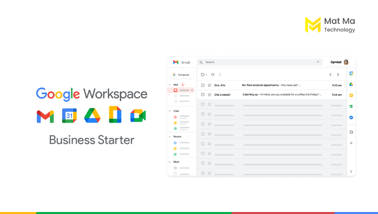 Google Workspace Business Starter cho công ty khởi nghiệp