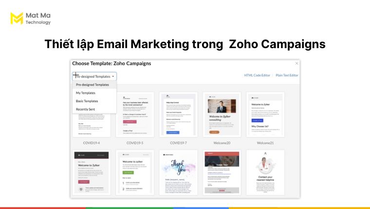 Email Marketing trên Zoho Campaigns