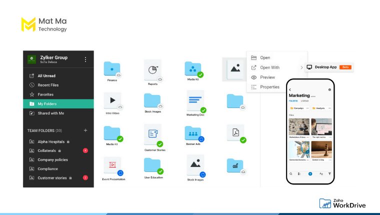 Zoho WorkDrive là gì