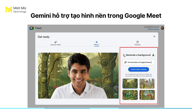 so sánh Zoom vs Google Meet vs Microsoft Teams: Gemini hỗ trợ tạo hình nền Google Meet