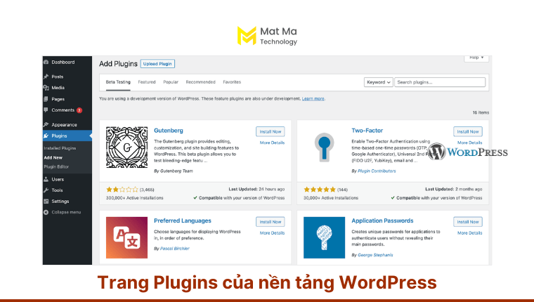 so sánh WordPress vs Joomla plugin