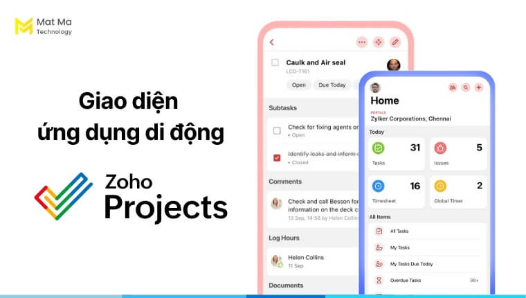 Ứng dụng di động Zoho Projects