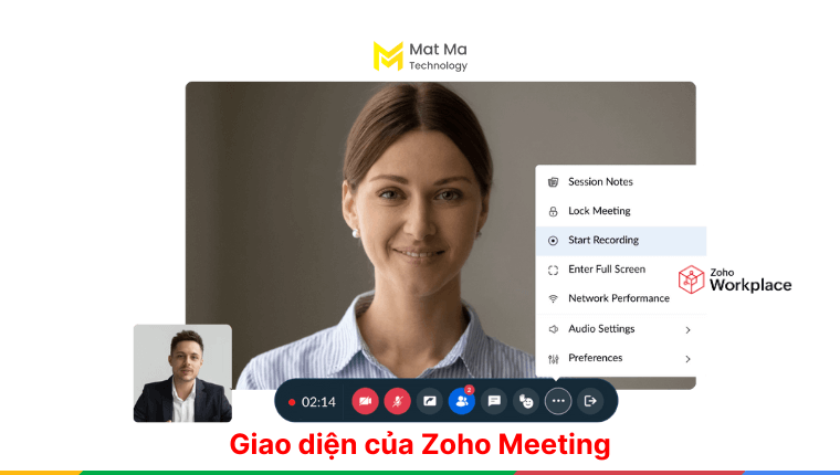 Zoho Meeting tích hợp trong Zoho Workplace