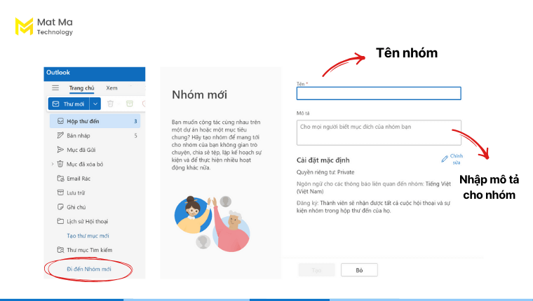 Cách tạo group trong Outlook