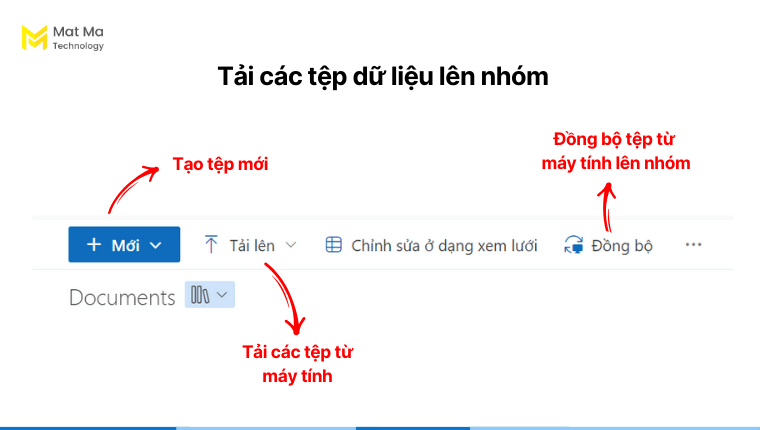 Tải các tệp dữ liệu lên nhóm