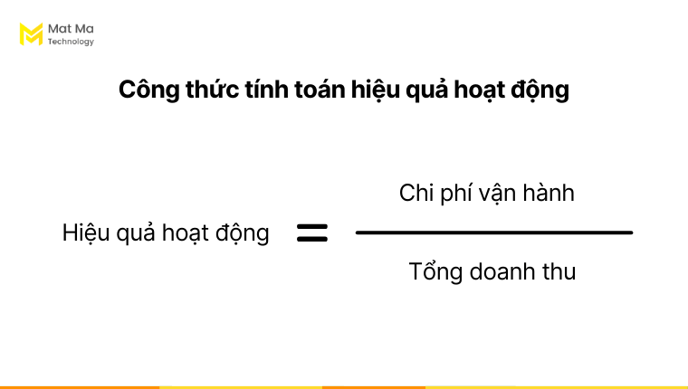 Công thức tính toán hiệu quả hoạt động