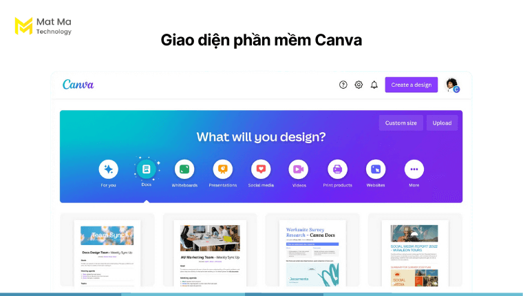 Giao diện Canva