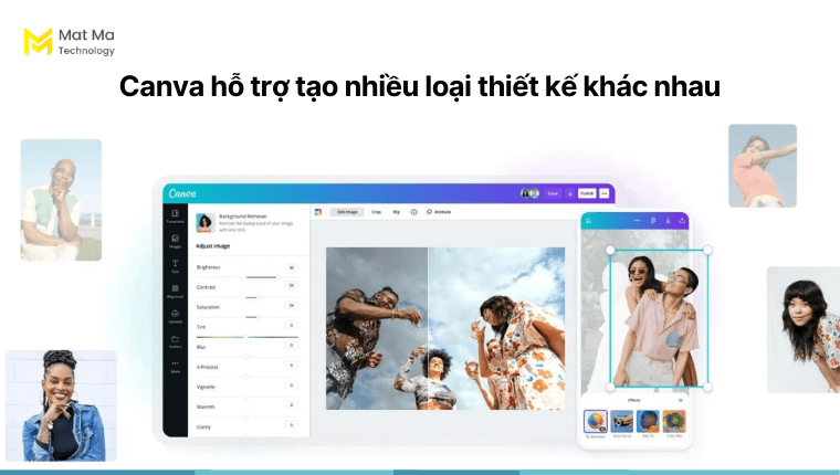 Canva hỗ trợ tạo nhiều loại thiết kế