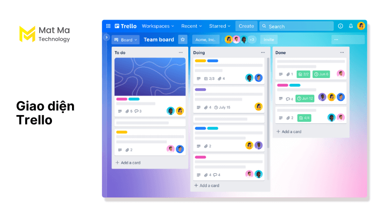 Giao diện Trello