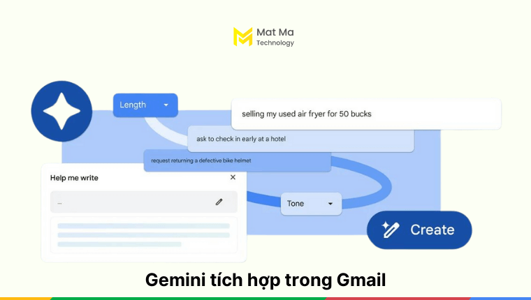 Gemini tích hợp trong Gmail