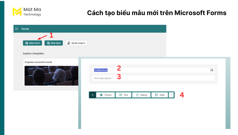 Cách tạo biểu mẫu mới trên MS Form 365