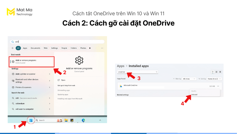 Cách gỡ cài đặt OneDrive trên máy tính