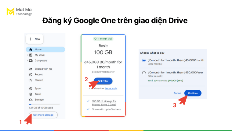 Đăng ký trên giao diện Drive