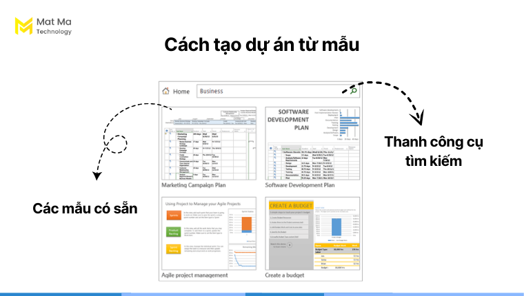 Cách tạo dự án từ mẫu Project