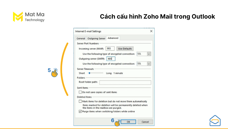 Cách cấu hình Zoho Mail trong Outlook