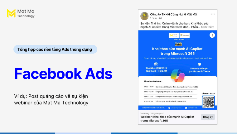 Có nền tảng Ads thông dụng nào? Facebook Ads