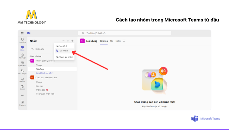 cách tạo nhóm trong Microsoft Teams từ đầu