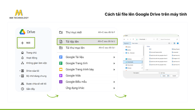 cách tải file lên Google Drive trên máy tính