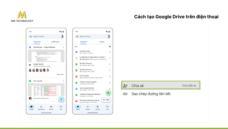 Cách tạo link Google Drive trên điện thoại