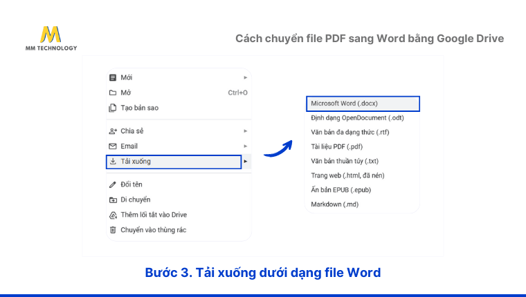 chuyển PDF sang Word bằng Google drive bước 1