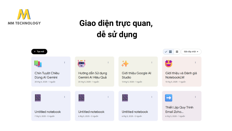 Giao diện trực quan, dễ sử dụng