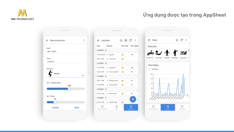 ứng dụng được tạo từ AppSheet