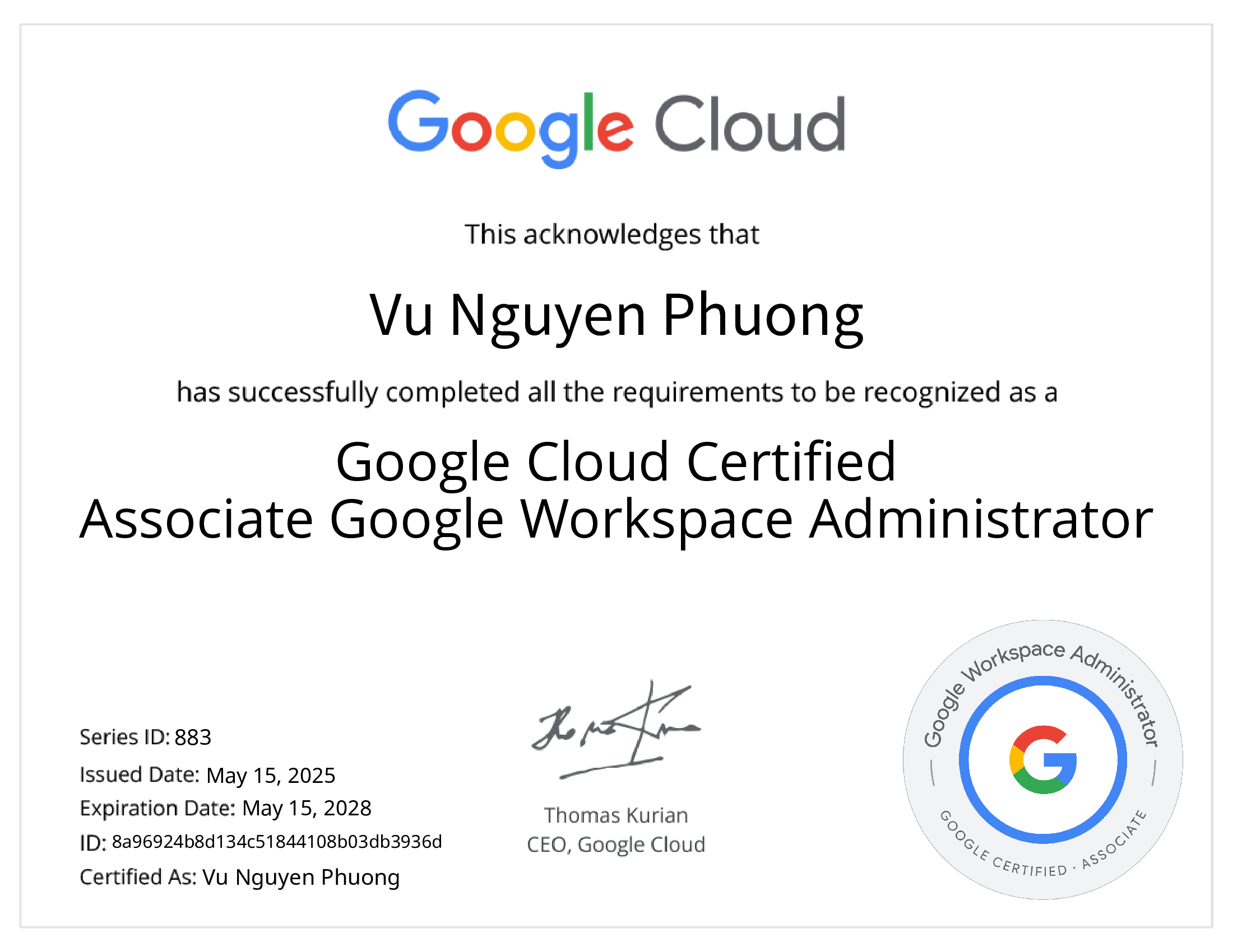Associate Google Workspace Administrator